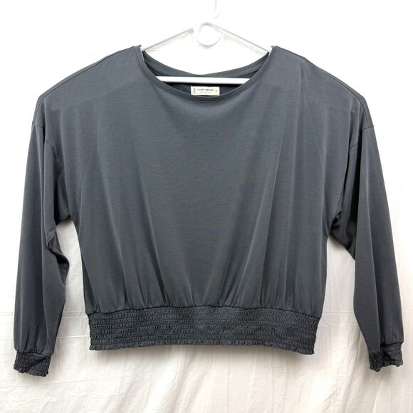 Lucky Brand Sandwash Long Sleeve Tee Women XL Gray - Picture 1 of 10